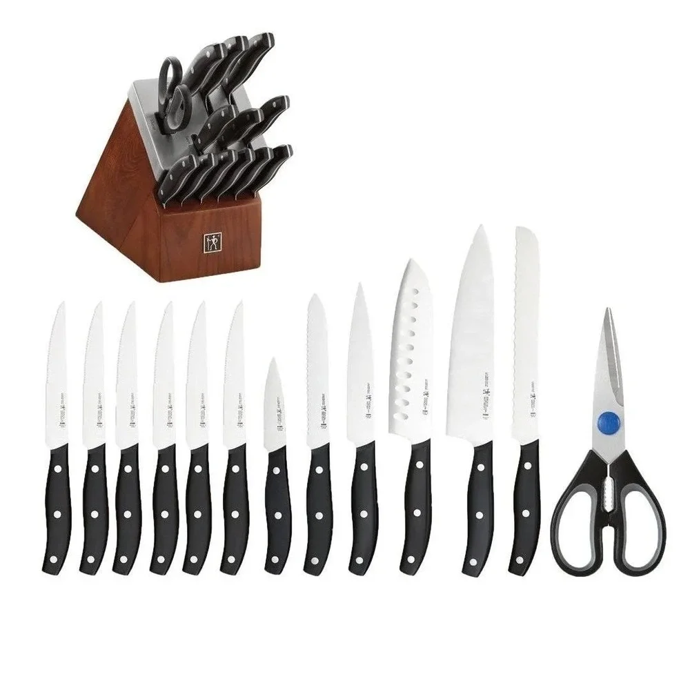 New Henckels International Elan Forged 14 Piece Self-Sharpening Knife Block Set